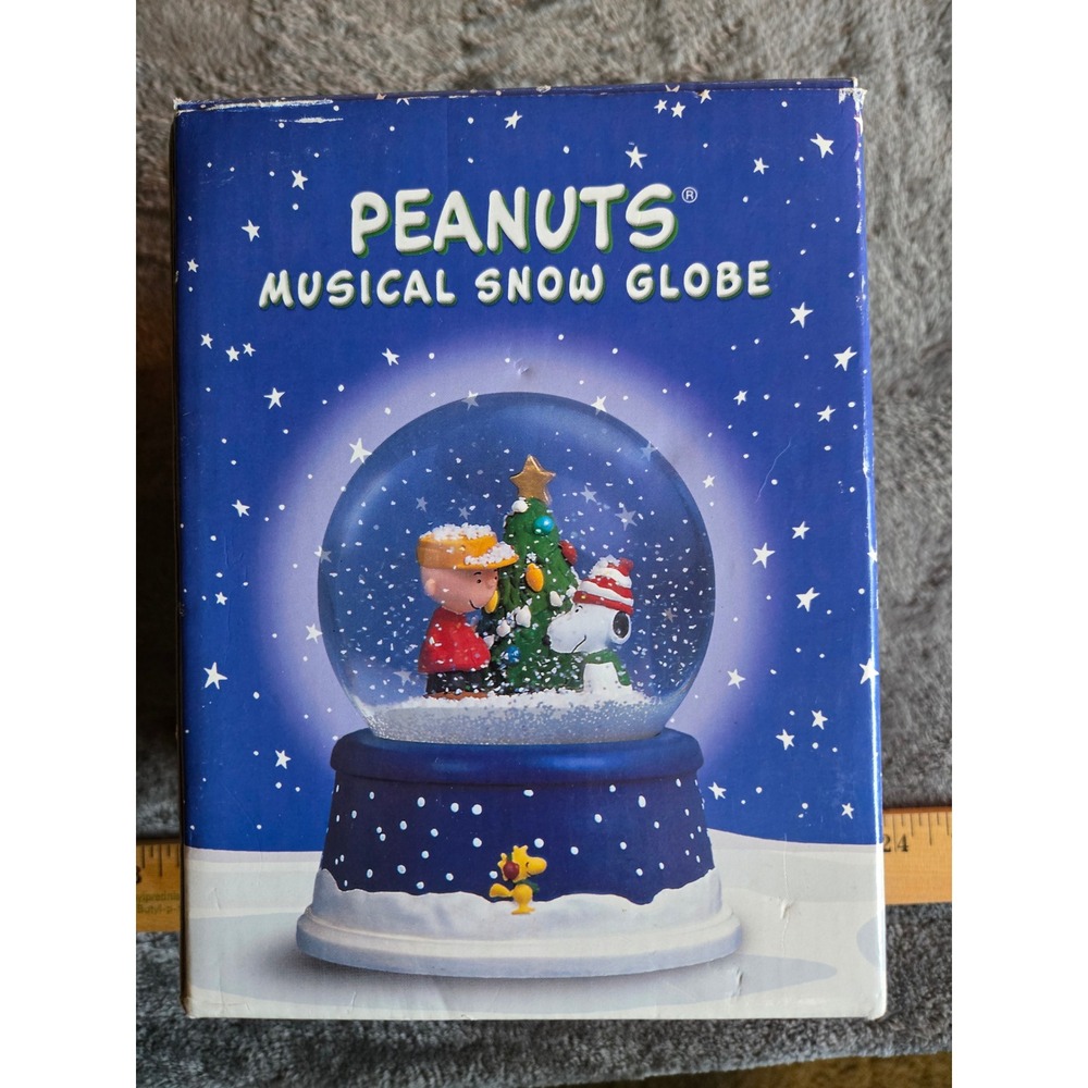Hallmark Peanuts Musical Snow Globe Unisex OS Blue Good 50th Anniversary Snoopy
